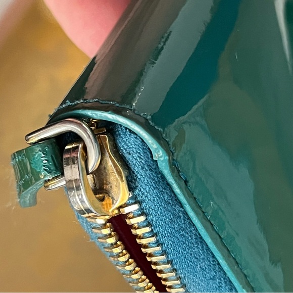 Miu Miu long wallet zipper green ribbon NWOT - Picture 9 of 16